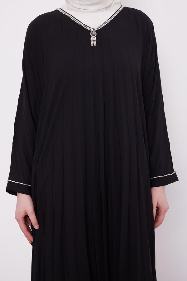 LevidorSiyah Yarasa Kol Elbise