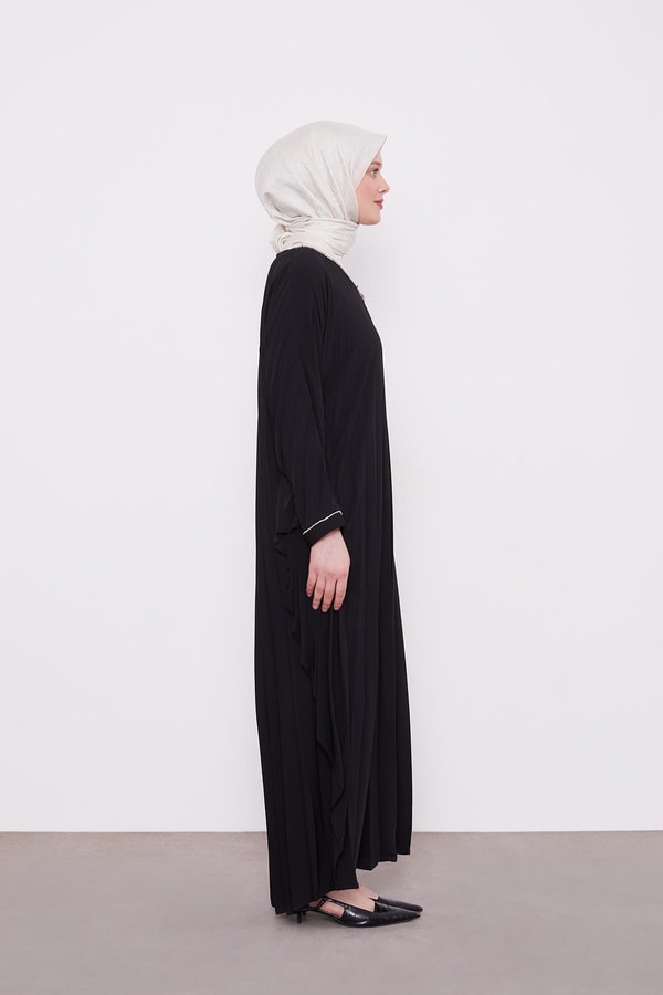 LevidorSiyah Yarasa Kol Elbise