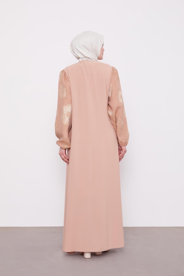 LevidorSomon Balon Kol İşleme Detaylı Ferace