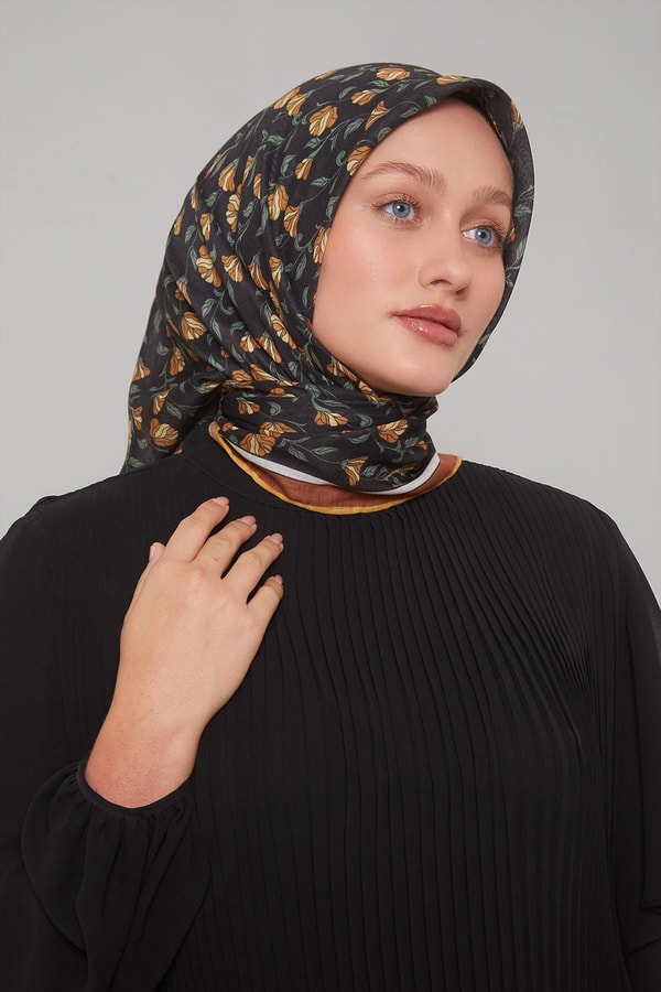 LevidorTaba Sarmaşık Desen Soft Eşarp