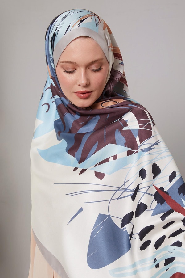 LevidorTaş Fırçalı Desen Twill Şal