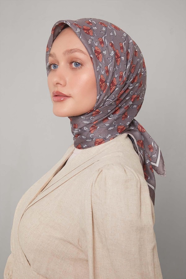LevidorTaş Sarmaşık Desen Soft Eşarp