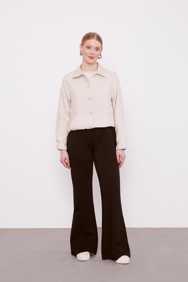 LevidorToprak Geniş Paça Beli Lastikli Spor Pantolon