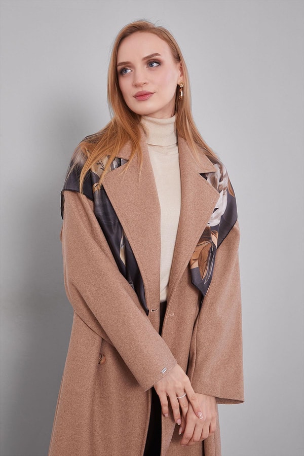 LevidorToprak Oversize Astarsız Kaşe Kaban