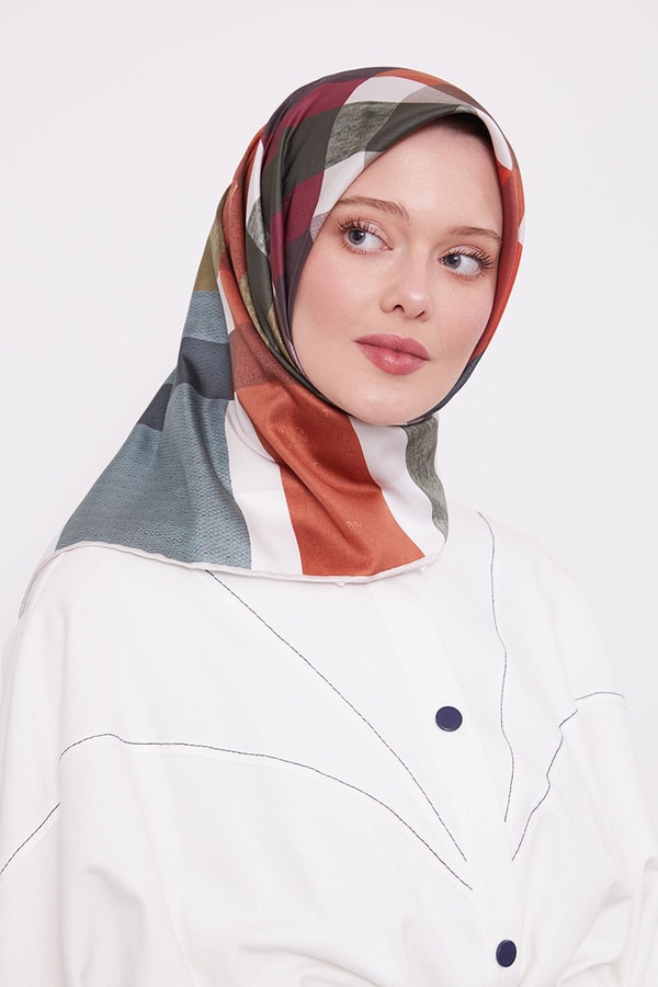 LevidorVizon Ekose Desen Trend Twill Eşarp