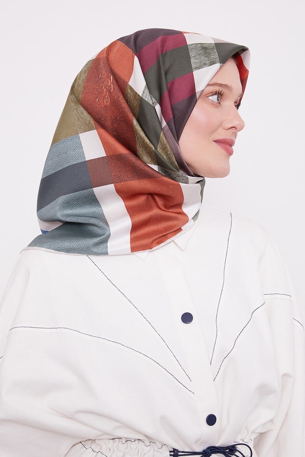LevidorVizon Ekose Desen Trend Twill Eşarp