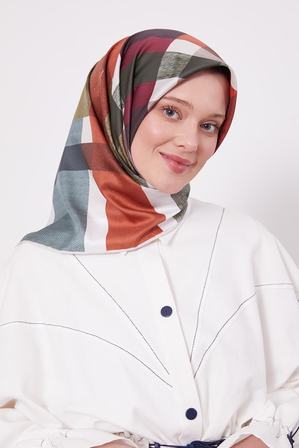 LevidorVizon Ekose Desen Trend Twill Eşarp