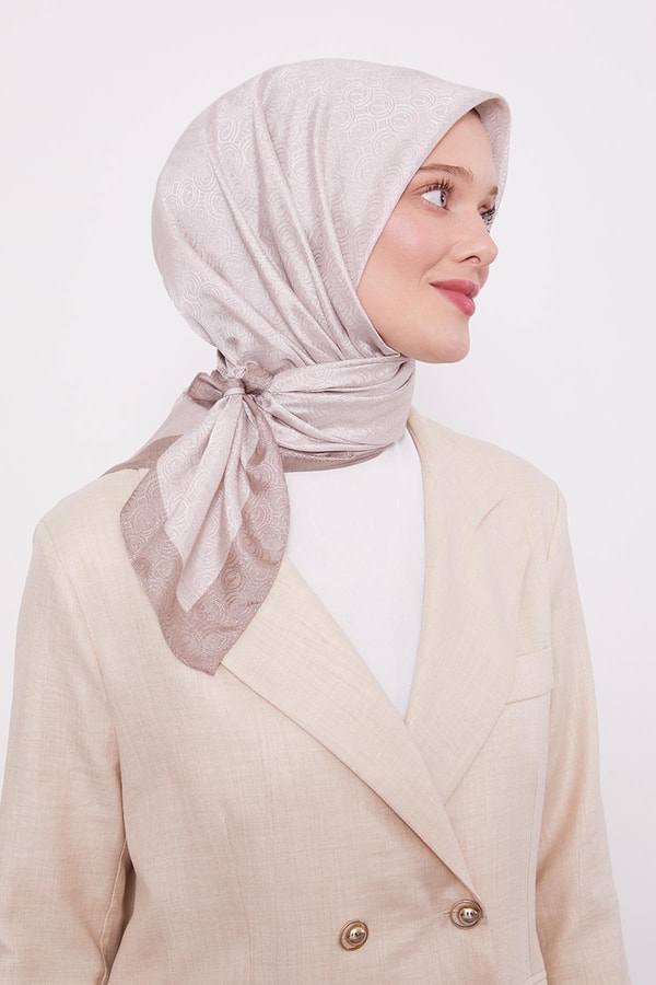 LevidorVizon Halka Desen Monogram Eşarp