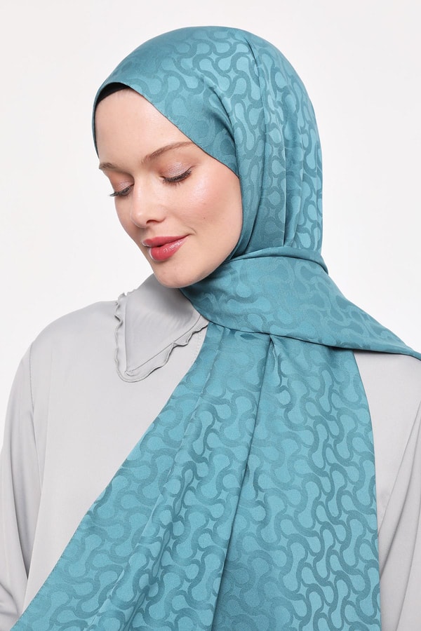 LevidorYosun Yeşili S Desen Blue Jakar Şal