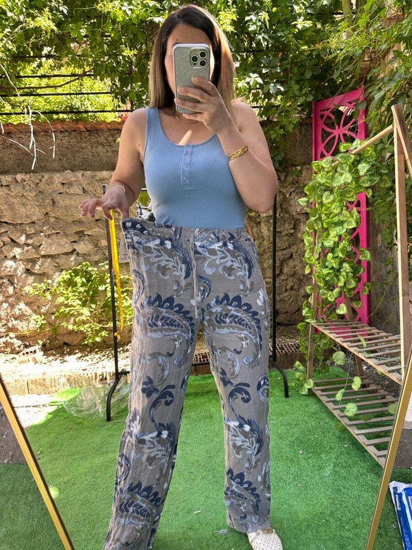 %100 Keten İthal Takım Vizon