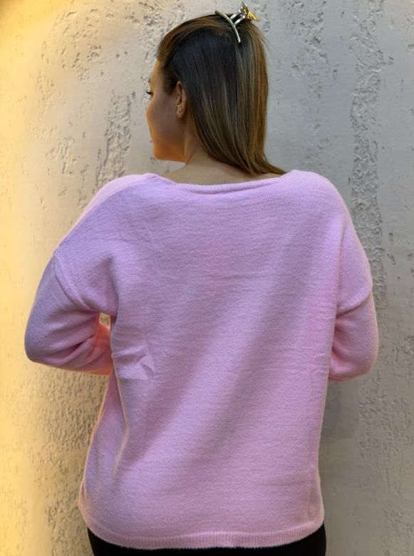 Keçe Basic Kazak Toz Pembe