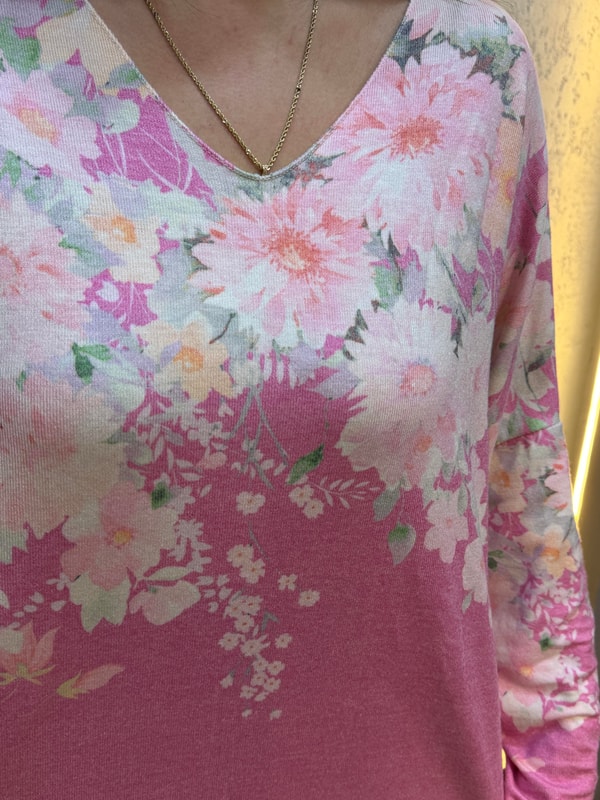 Lavanta Bahçesi İthal Bluz Pembe