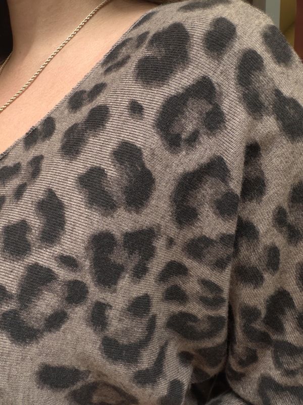 Leoparlı İthal Bluz Kahverengi