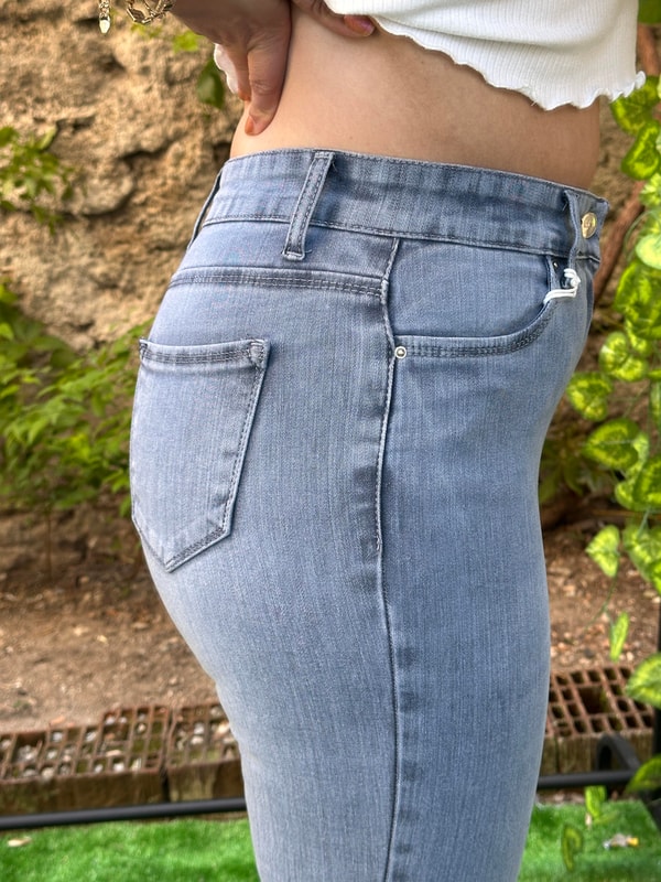 Likralı Kot Pantolon Mavi