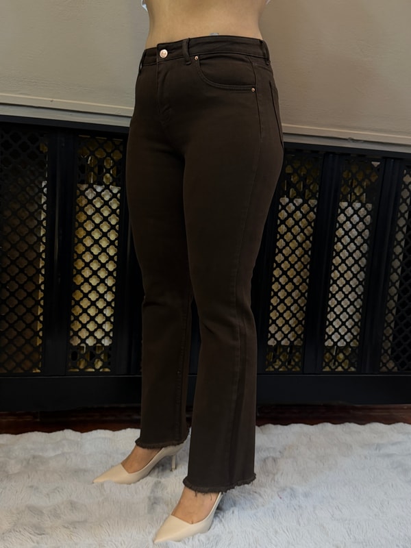Paça Püsküllü Pantolon Acı Kahve