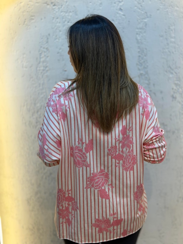 Retro Buketi İthal Bluz Pembe