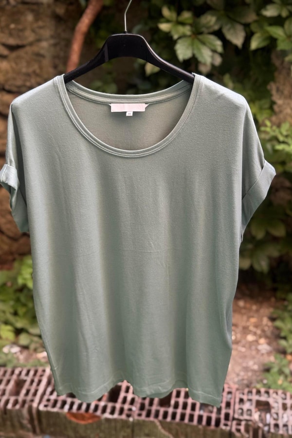 Yuvarlak Yaka Kısa Kollu Basic Tshirt