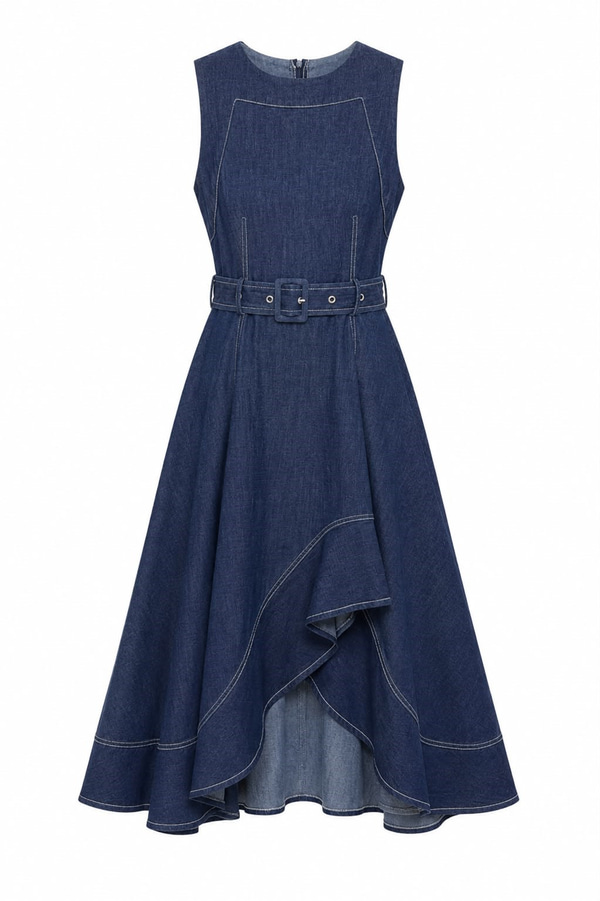Aveline Denim Elbise
