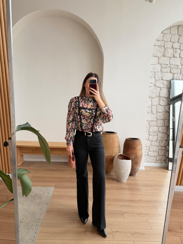Füme Flare Kemerli Jean