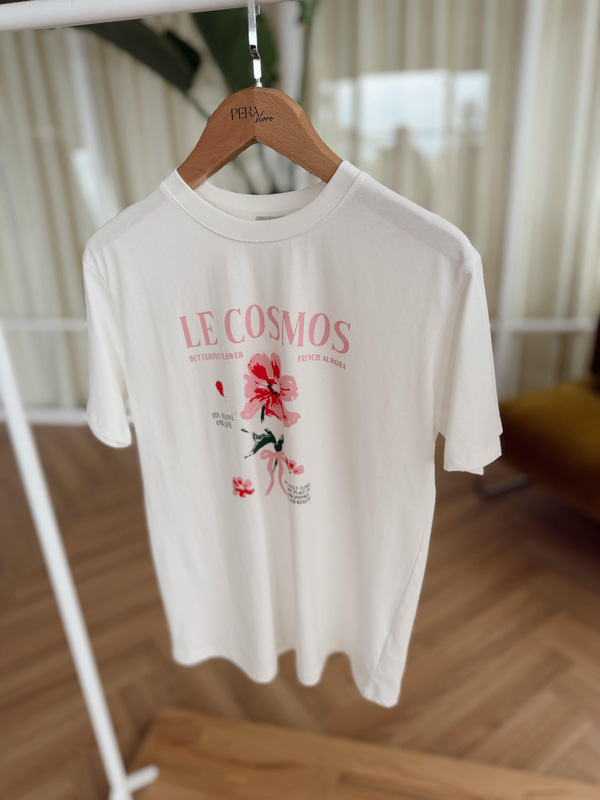 Le Cosmos Baskılı  Basic Tshirt