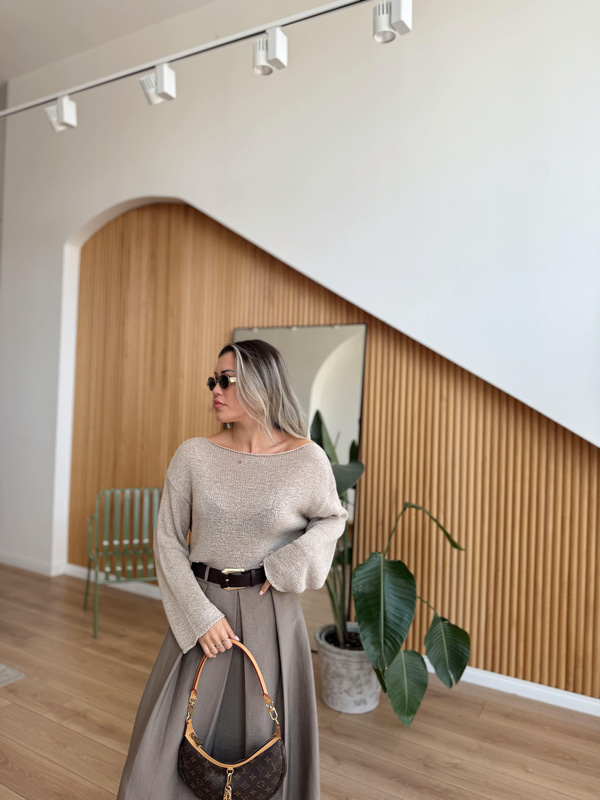 Merserize Vizon Triko Bluz