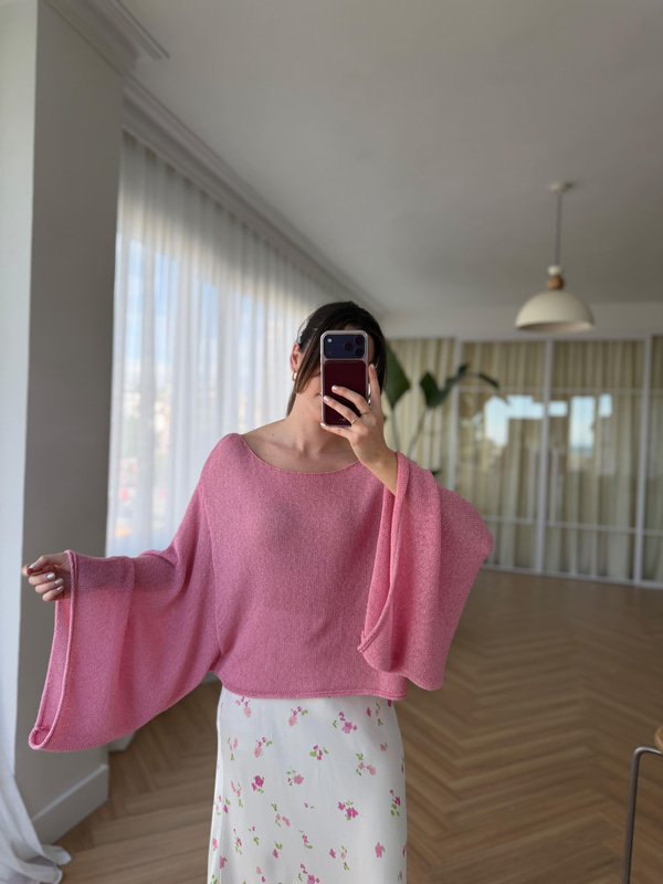 Pembe Merserize Triko