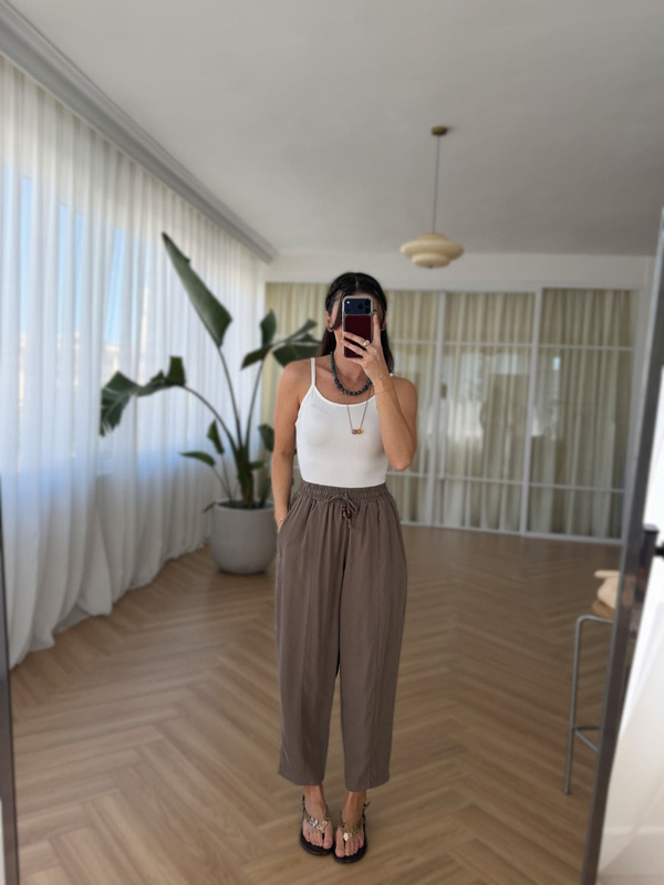 Rouge Beli Lastikli Vizon Pantolon