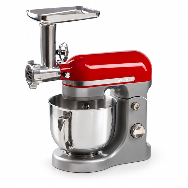 Ariete Moderna 1600W 5.5 L Mutfak Şefi Kırmızı 1589/00 + 4079/00 Kıyma, Makarna ve Sosis Aparatı Hediyeli