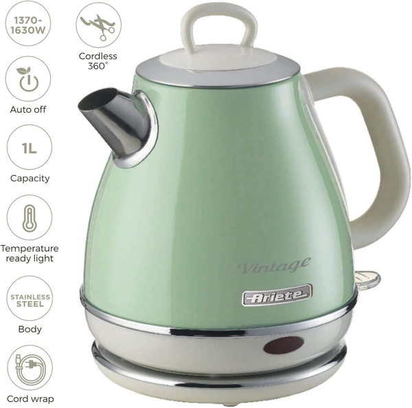 Ariete Vintage 1L Su Isıtıcı - Yeşil 2868/04
