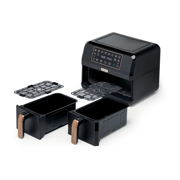 Kenwood Dual BK Copper Çift Pişirme Hazneli Sıcak Hava Fritözü HFP70.000BK