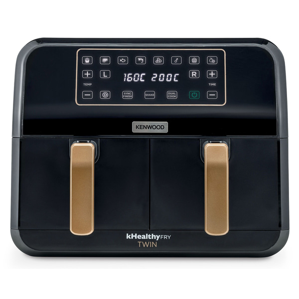 Kenwood Dual BK Copper Çift Pişirme Hazneli Sıcak Hava Fritözü HFP70.000BK