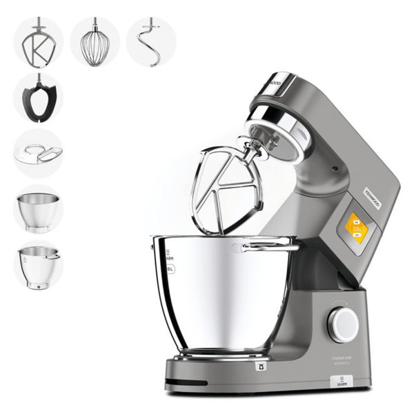 Kenwood Titanium Chef Pattisier XL Isıtma Özellikli 1500 Watt 7L Mutfak Şefi KWL90.004SI