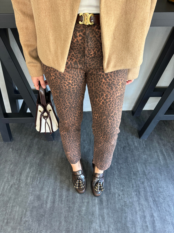 Orijinal Marka , Acı Kahve Leopar Desenli , Likralı Jean