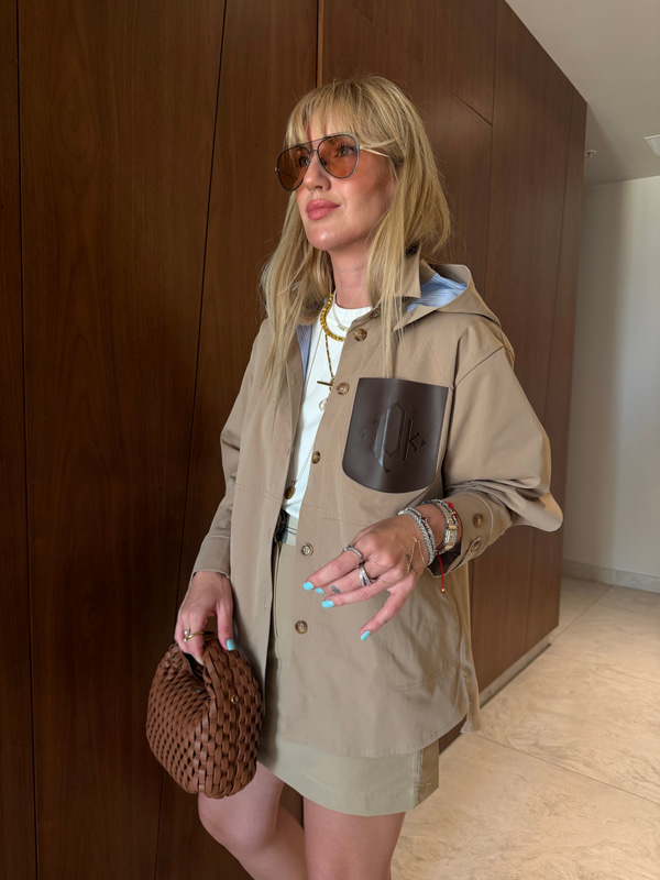 Camel Orijinal Model, Deri Cep Detaylı, Trençkot