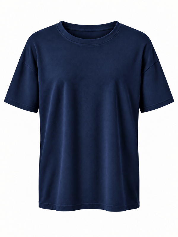 Cs Marka , Pamuklu , Kısa Kol Lacivert T-shirt