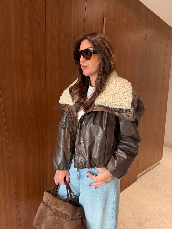 Orijinal Model , Yakası Kürklü , Acı Kahve Bomber , Deri Mont