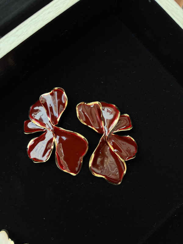 Bordo Kardelen Küpe