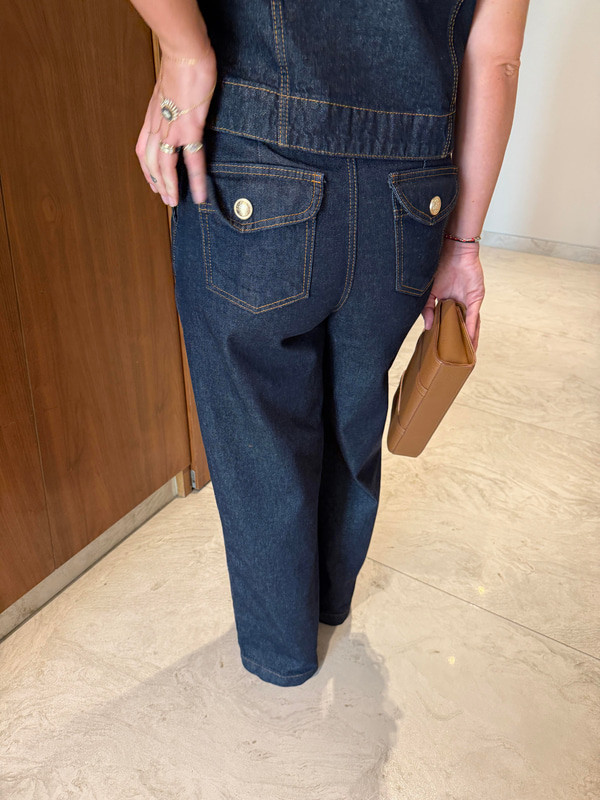 Gold Düğmeli , Premium Palazzo Jean