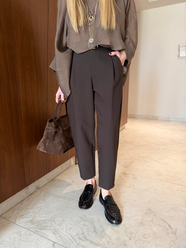 Siyah Deri Kemerli , Acıkahve , Fileto Pantolon