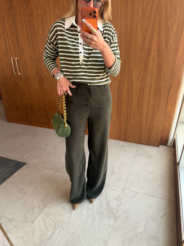 Haki, Yumuşacık Tencel Jean Pantolon