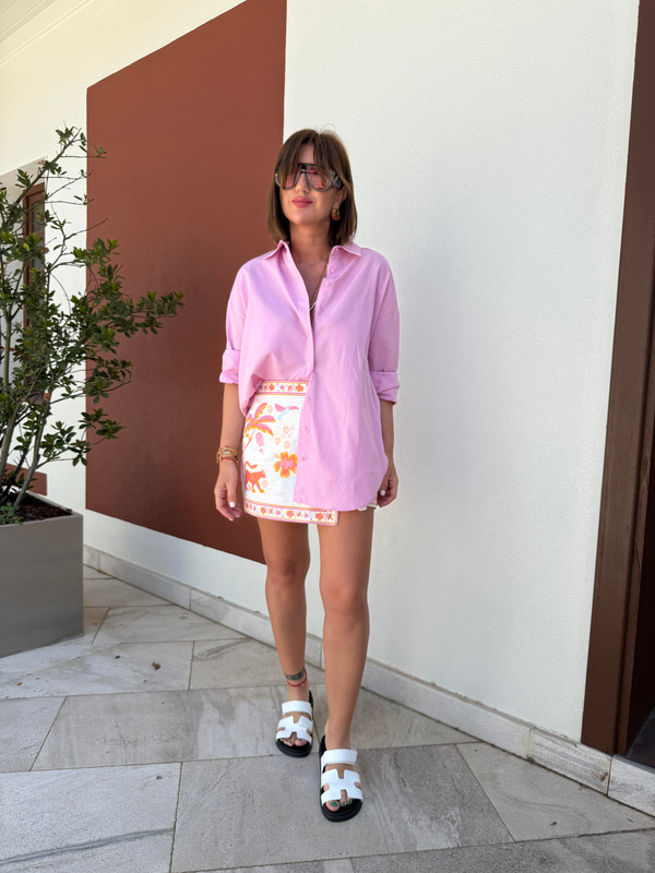 Pembe , Poplin Gömlek