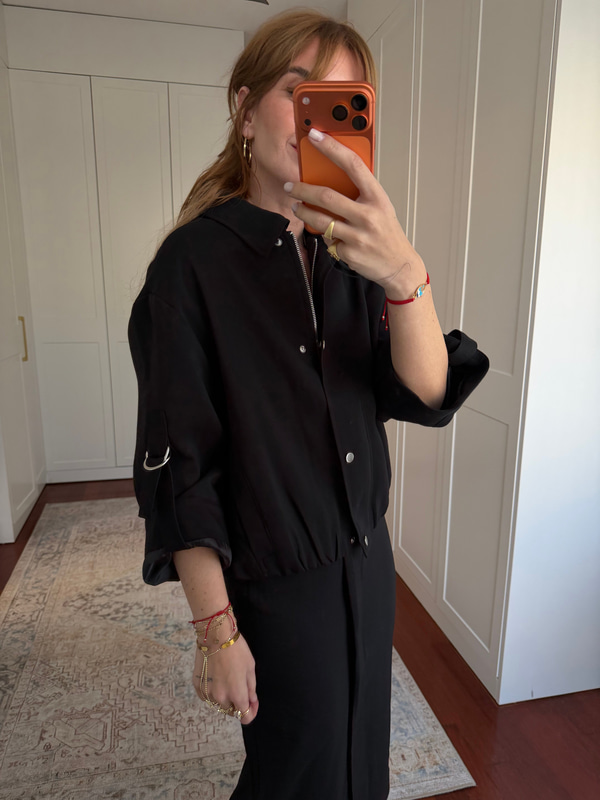 Premium Kalite , Bomber Ceket & Etek , Siyah Takım