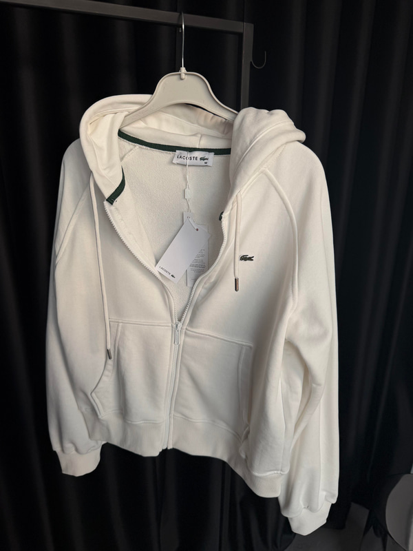 Orijinal Marka Önden Fermuarlı Ekru Sweatshirt