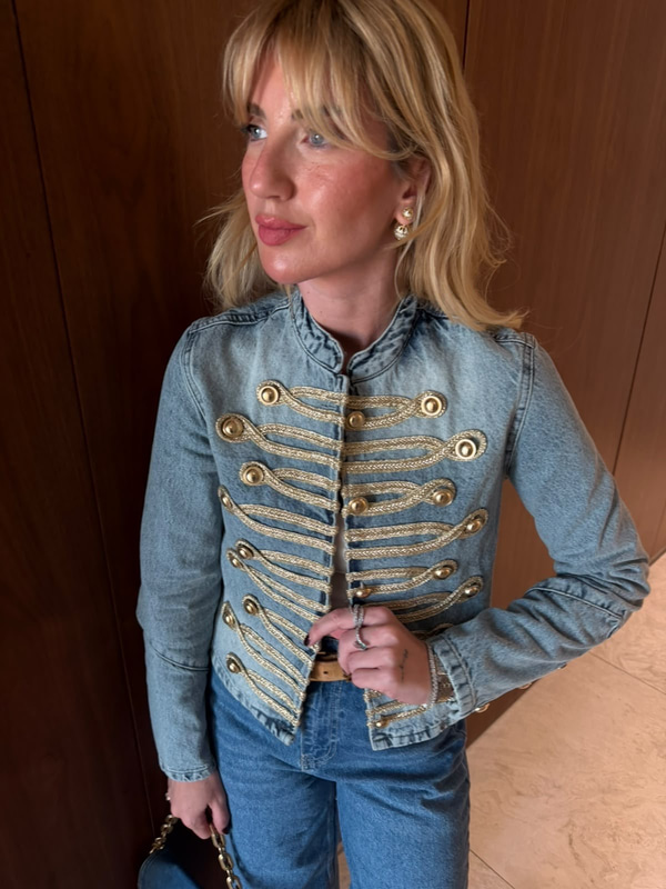 Orijinal Model , Gold Detaylı , Napolyon Jean Ceket