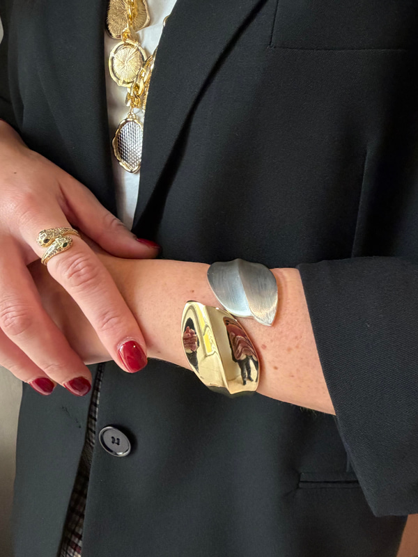 Gümüş & Gold , Kelepçe Bileklik