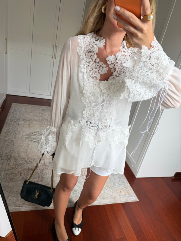 Orijinal Model , Dantelli Şifon Bluz