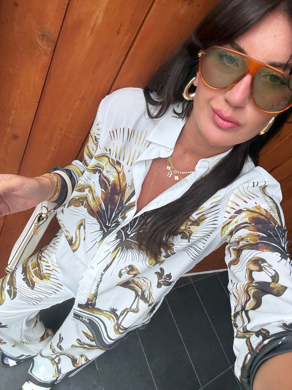 Haki Pastel Desenli , Premium , Gömlek & Pantolon Takım