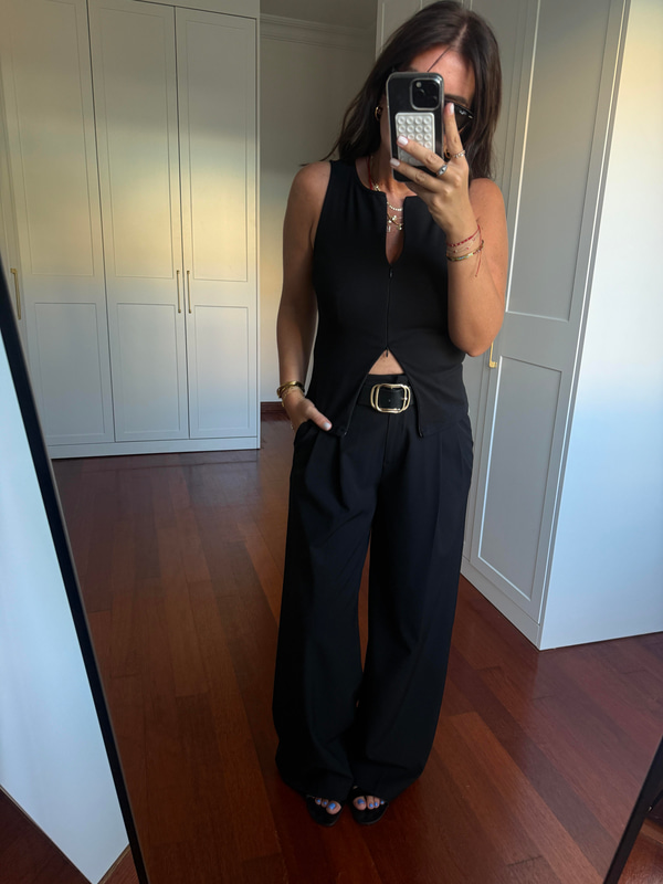 Premium Kalite , Siyah Palazzo Pantolon