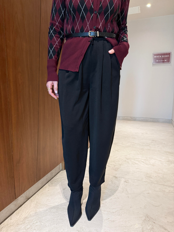 Beli Lastikli , Siyah , Jogger Tiril Pantolon