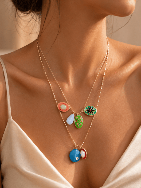 Orijinal Model , Renkli Charm Kolye